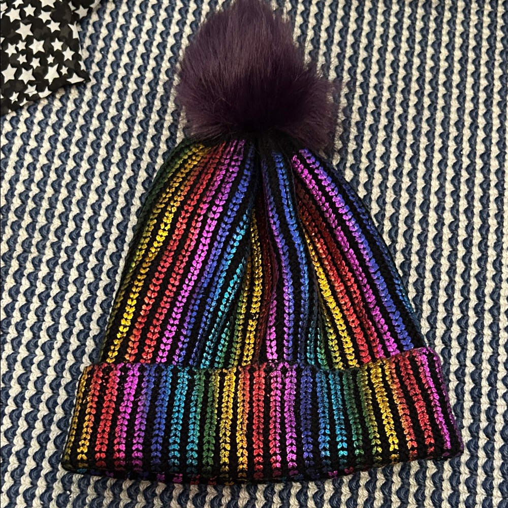 Adrienne Landau Multicolor Sequin Kids' Hat
